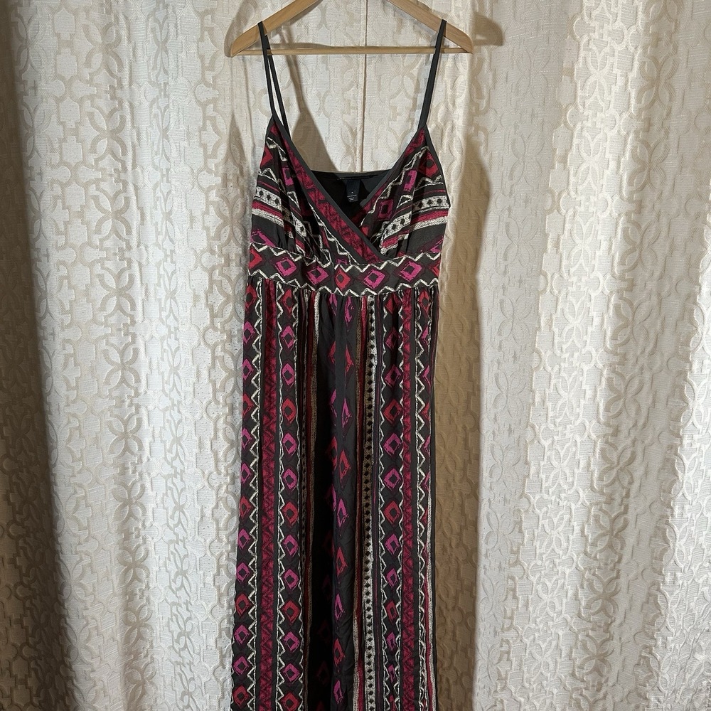 Lane Bryant Dress Women's Maxi Multicolor Tribal Aztec print Sleveless Size 16